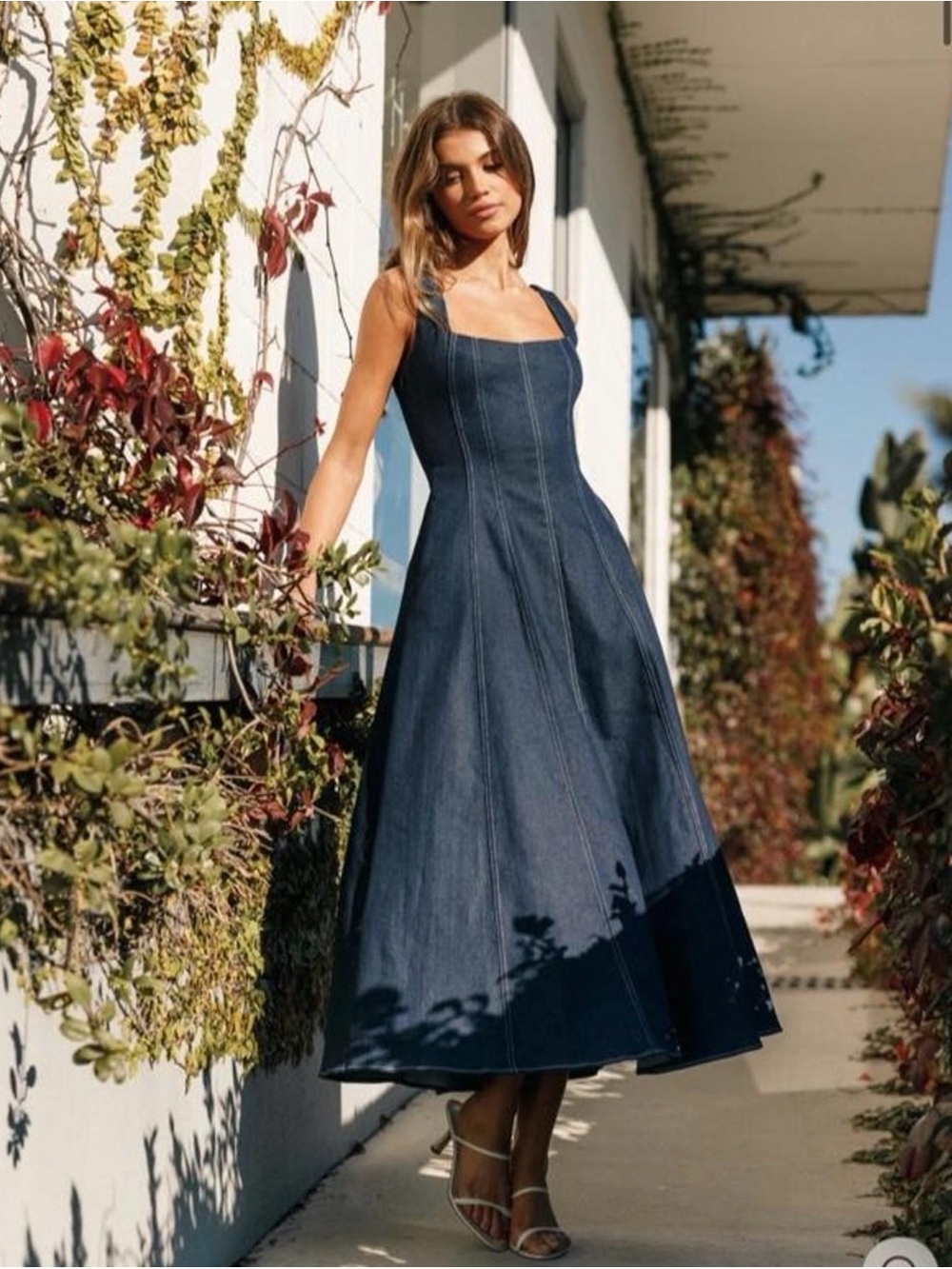 Petal & Pup Callum Denim Midi Dress